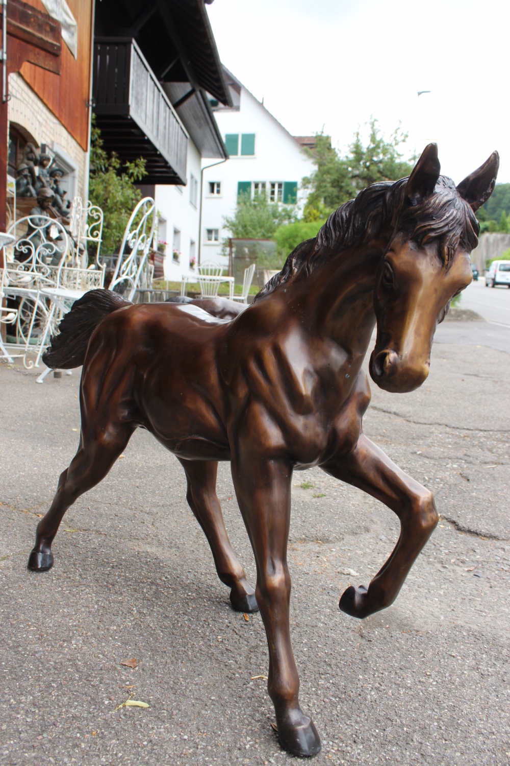 Bronzefigur / Bronzeskulptur Pferd / verkauft