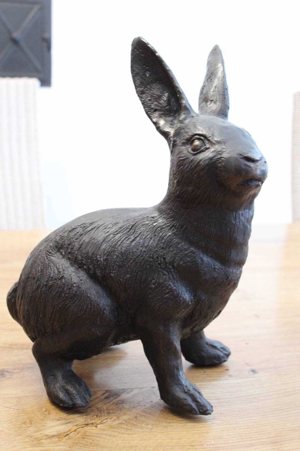 Bronzeskulptur Hase / verkauft