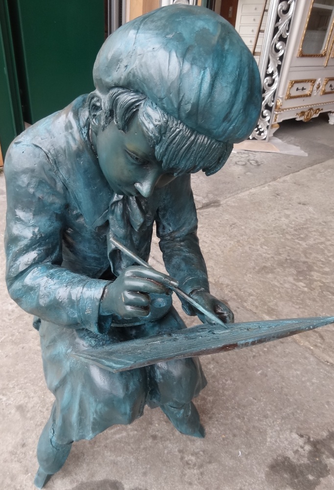 Bronzefigur Malerin/verkauft