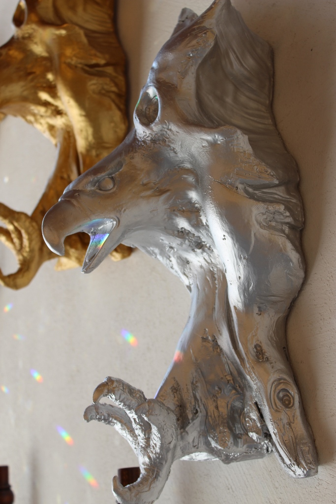 Wanddekoration Adler Silber