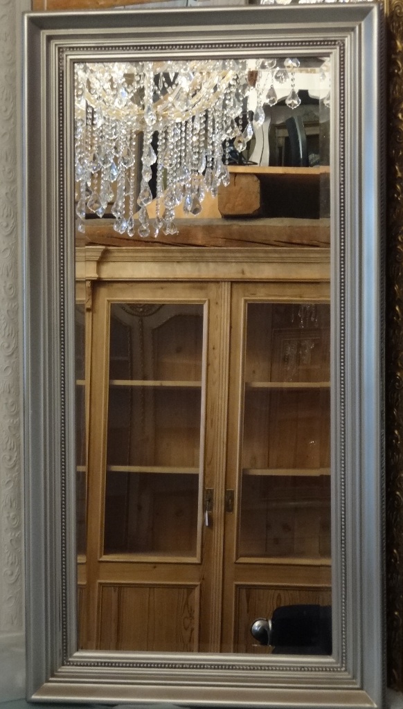 Spiegel mit Silberrahmen 55X105cm