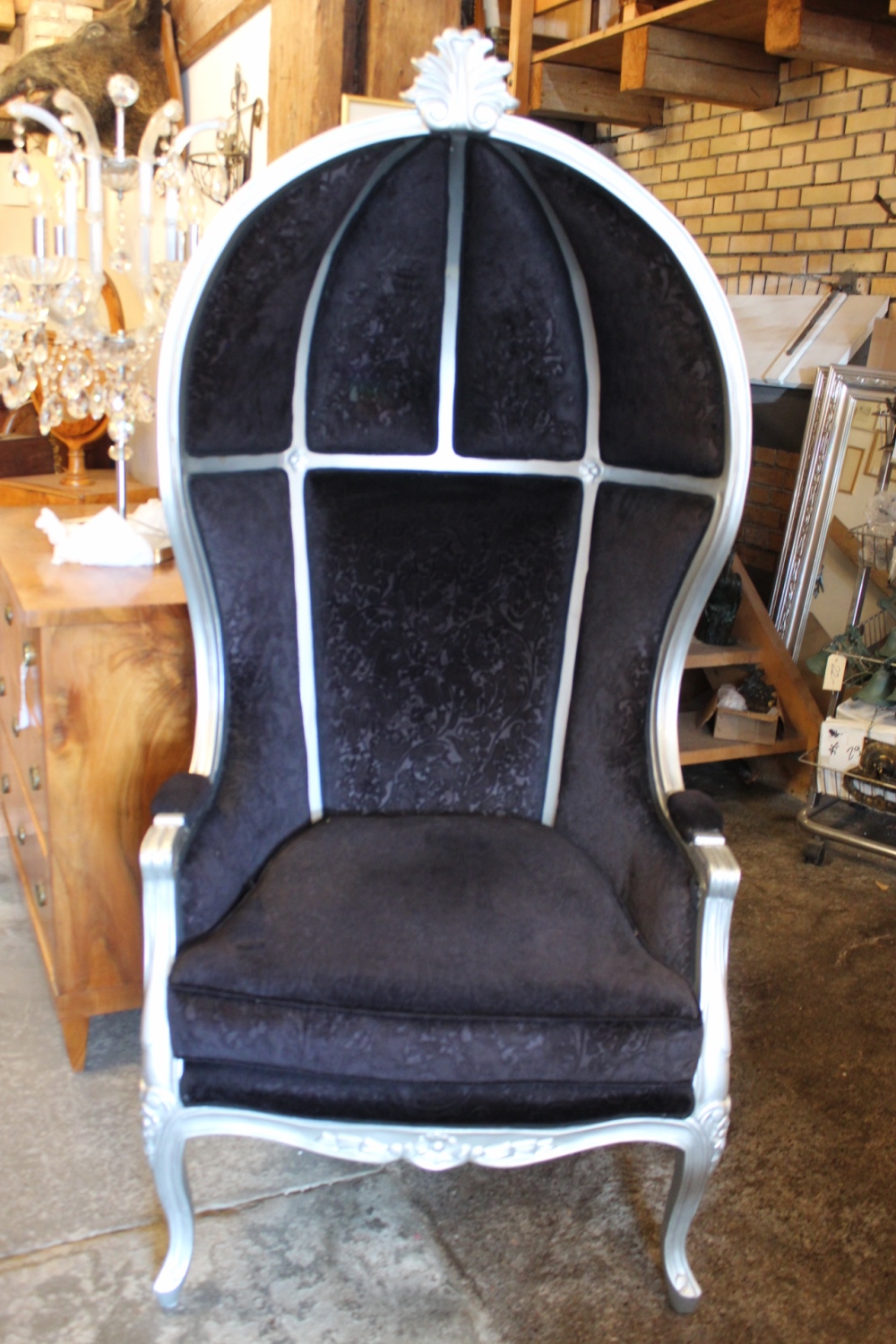 Thronsessel / Barocksessel Silber / 2 verfügbar