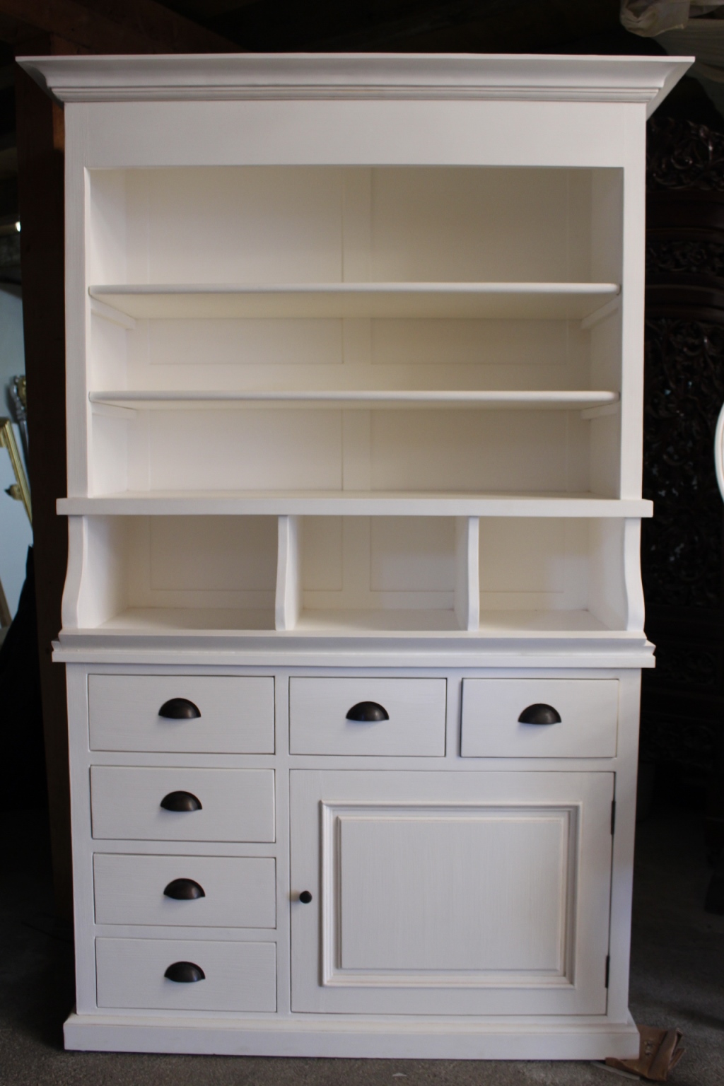 Schrank / Küchenschrank oder Bücherschrank weiss Vintage